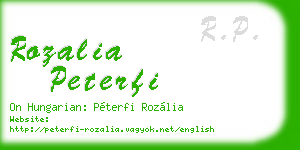 rozalia peterfi business card