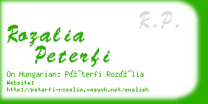 rozalia peterfi business card